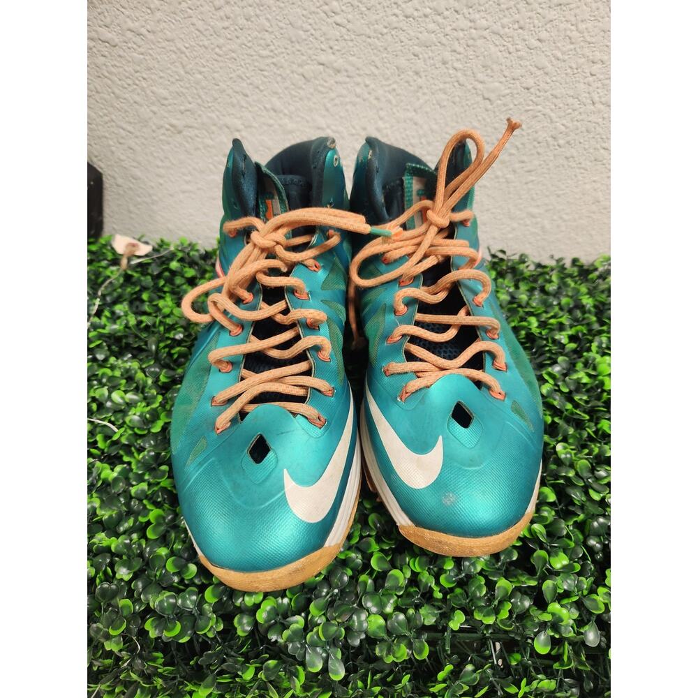 Nike Lebron X Miami Dolphins Men’s Basketball Sneakers Rare Size 10.5 TLC